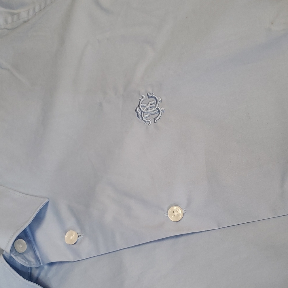 NEW Roberto Cavalli Solid Sky Blue Cotton Dress Shirt XL 17